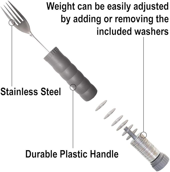Rehabilitation Advantage Adjustable Weighted Fork with Washer Center