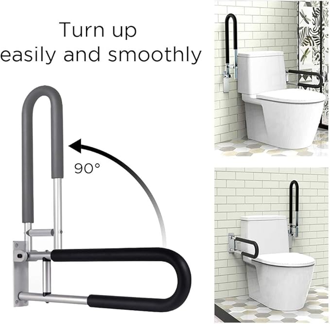 Handicap Grab Bars Rails 30 Inch Toilet Handrails Bathroom Safety Bar Hand Support Rail Handicapped Handrail Accessories for Seniors Elderly (30inch)