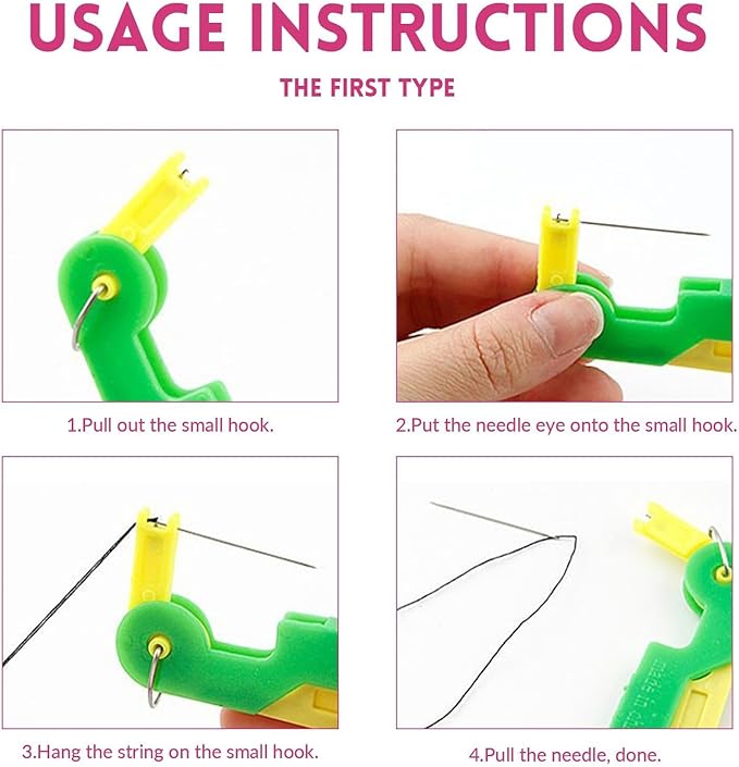 Automatic Needle Threader for Seniors: New Sewing Machine Tool, Plastic Threader, Automatic Threading Device (5 PCS)
