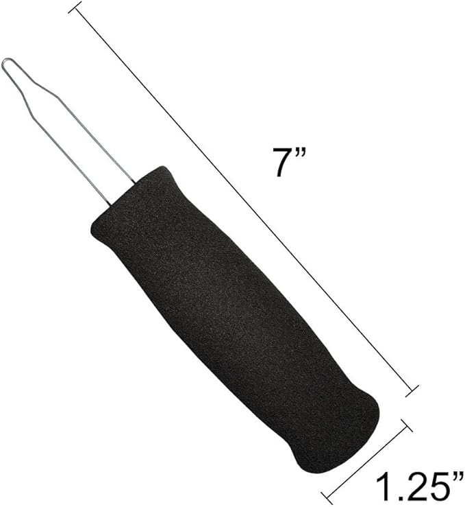 Rehabilitation Advantage Button Aid Hook with Lightweight Foam Handle