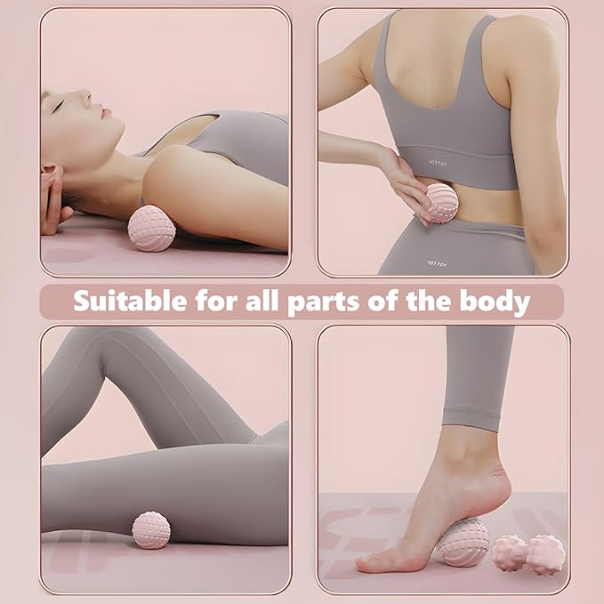 Muscle Recovery Ball - High-Density [TPE] Foam Roller for Myofascial Release, Relieves Foot/Back Pain - Yoga & Fitness Massage Tool
