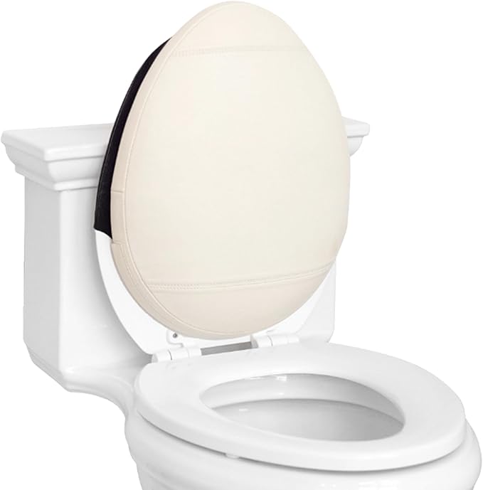 Toilet Lid Back Support Cushion for Seniors, Disabled, Postpartum Mothers, Back Surgery Recovery & Mobility Issues | Water-Resistant, Easy Slip-On, Fits All Round & Oval Toilet Lids