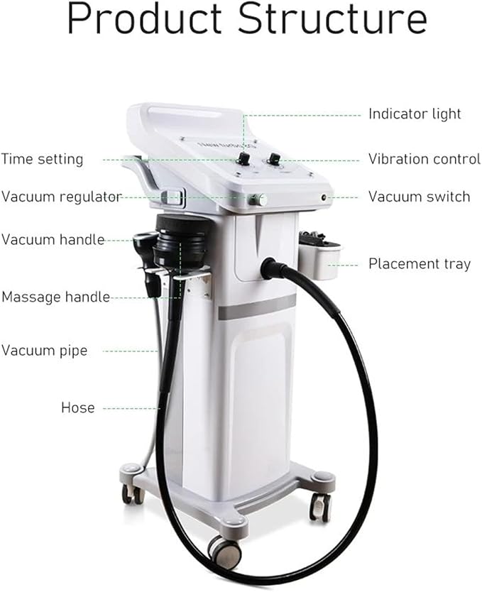 G8 Vibration Vacuum Body Massage Slimming Machine Cellulite Reduce Fat Body Shaping Equipment 6 shaped probes for Weight Loss Salon Use 105x50x45cm