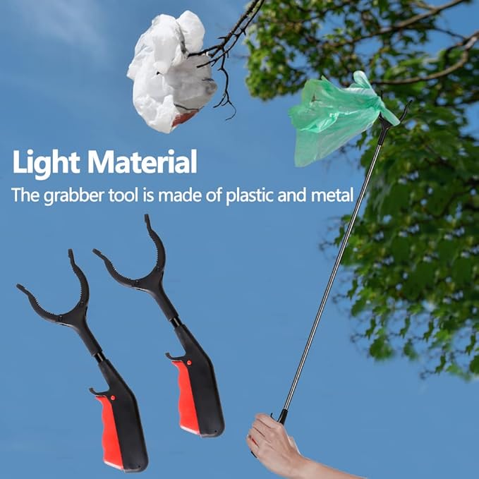 Grabber Tool, 2 PCS 30cm Short Grabber Reacher Tool, Portable Claw Rubbish Tong for Elderly, Disabled, Sanitation Workers(Size:2PACK)