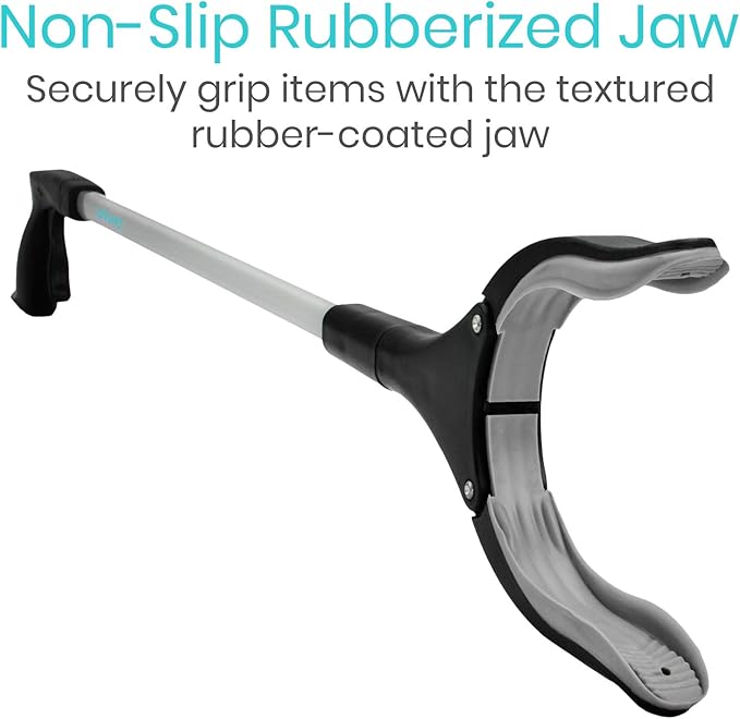 Vive Reacher Grabber 32" - Extra Long Mobility Aid - Rotating Hand, Heavy Duty Grip Arm - Reaching Assist Tool for Trash Pickup, Litter Picker, Garden Nabber, Disabled, Handicap Arm