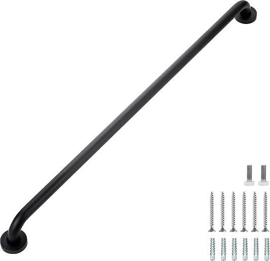 Grab Bars for Shower, 1 Pack 36-Inch Anti Slip Shower Handles for Elderly, Safety Shower Grab Bar, Stainless Steel Handicap Grab Bars for Bathroom (Black 1" Diameter)