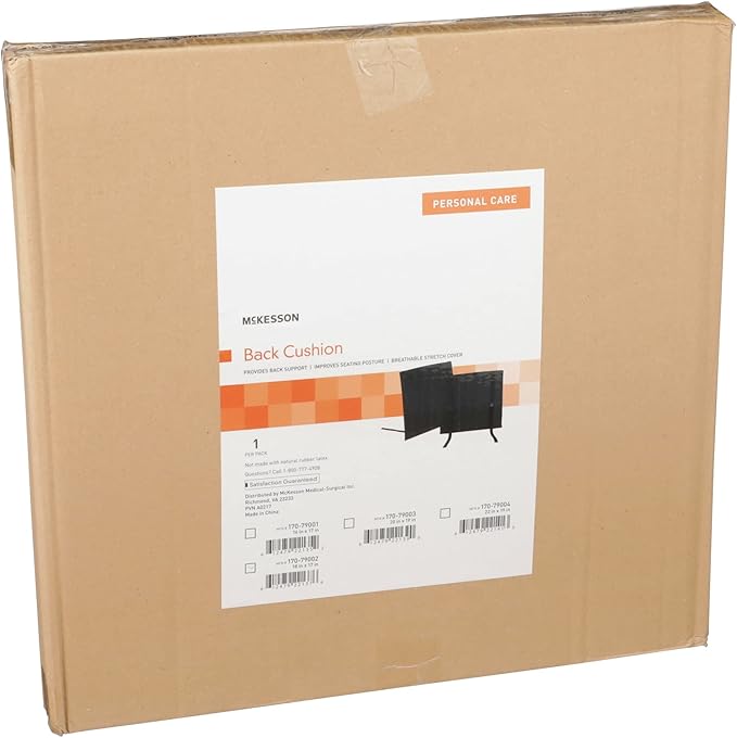 McKesson Back Support Cushion for Wheelchairs and Office Chair, Lumbar Support, Foam, 18 in x 17 in, 1 Count