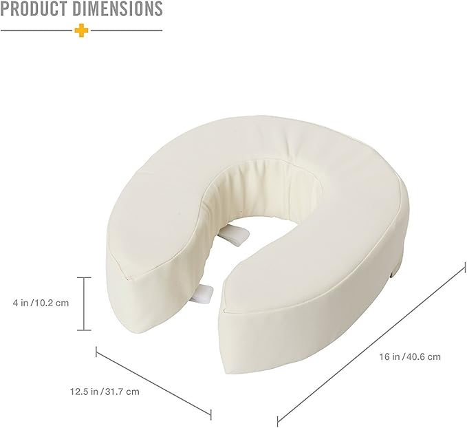 Briggs Healthcare Vinyl Cushion Toilet Seat, 4"