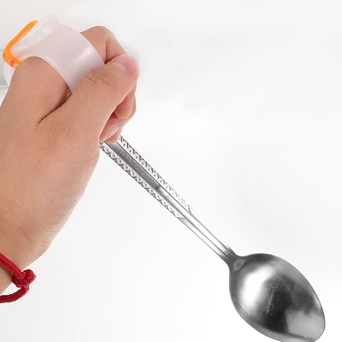 Adaptive Spoon and Fork Set for Disabled and Elderly Non-Slip Weighted Utensils for Tremble Proof Eating for Rehabilitation and Indoor Use