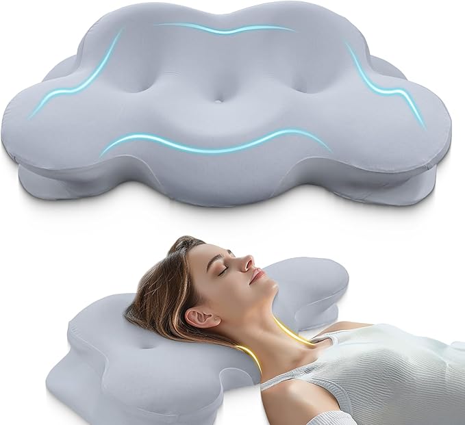 Cervical Neck Pillow, Pillows for Neck and Shoulder Pain, Contour Pillow, Neck Pillows, Pillow for Neck Pain Relief, Side Sleeper Pillows for Adults, Ergonomic Pillow, Cervical Pillow