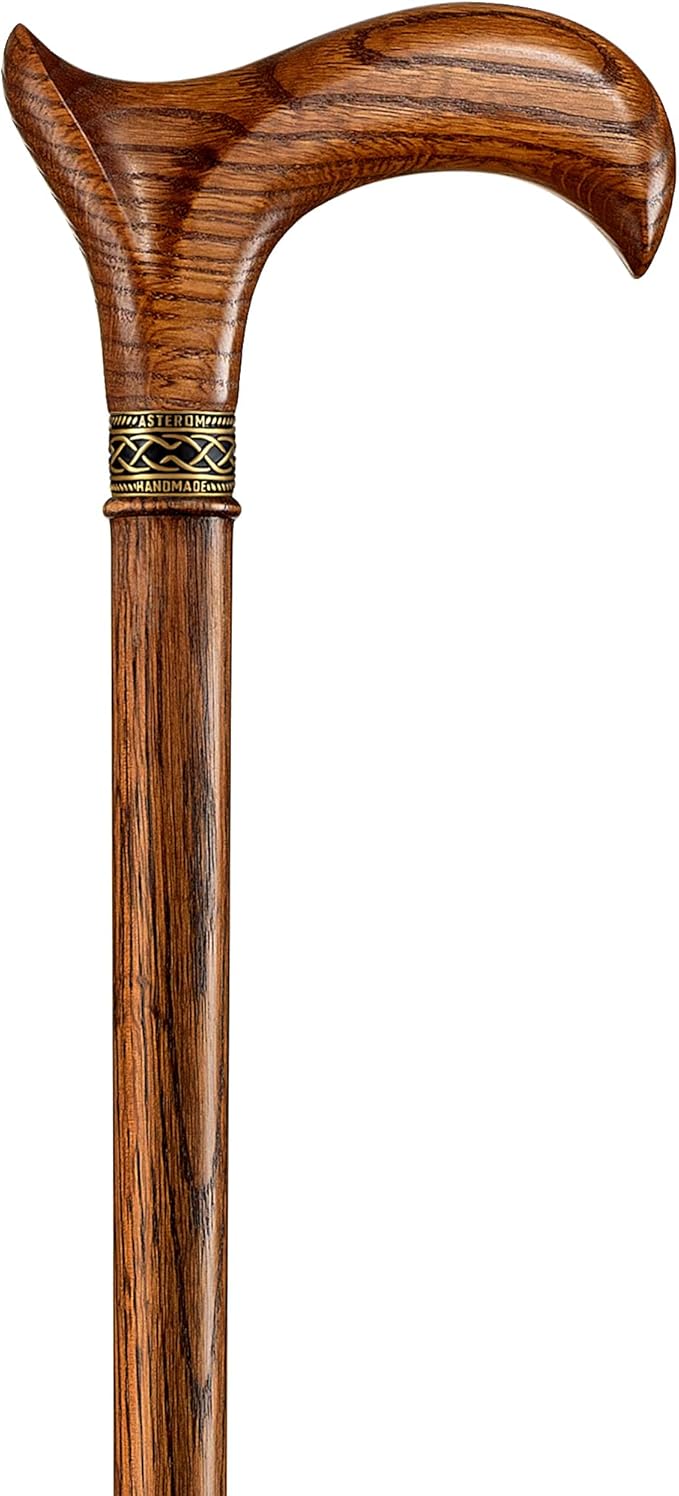 Asterom Handcrafted Walking Cane - Ergonomic, Wooden - Canes for Men - Walking Sticks for Seniors, Unique, Wood