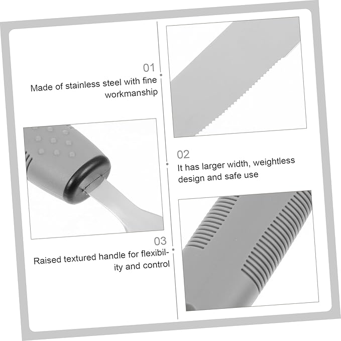VALICLUD 1Set Adaptive Utensils Portable Elderly Tableware for Hand and Grip Convenient Easy to Clean Durable Dining Tools for Seniors