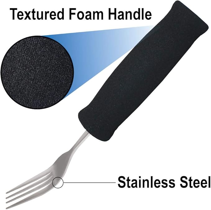 Rehabilitation Advantage Lightweight Utensil Set with Soft Foam Handles