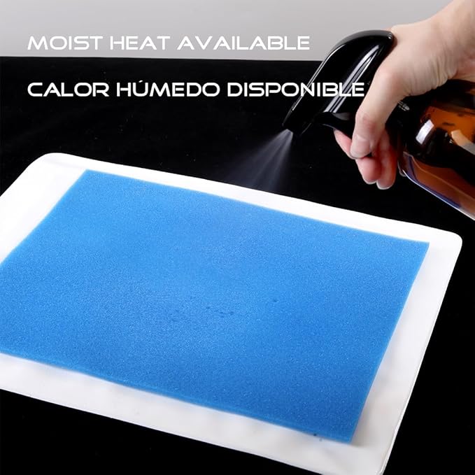 Boncare® Vinyl Large Heating Pad 3 Timers and Stay on for Back Pain Relief and Cramps, 4 Temperature Settings Hot Electric Heat Pad with Washable Cover Blue (12"x 24")