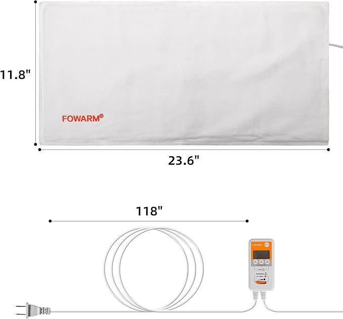 Moist Heat Heating Pad for Back, Neck, Shoulder and Period Cramps, Weighted Electric Heating Pad for Deep Pain Relief, Auto Shut Off, Washable Removable Soft Cover, Large 11.8"x26"