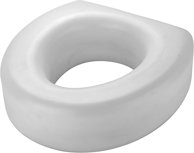 MSV Polyethylene Raised Toilet Seat, White