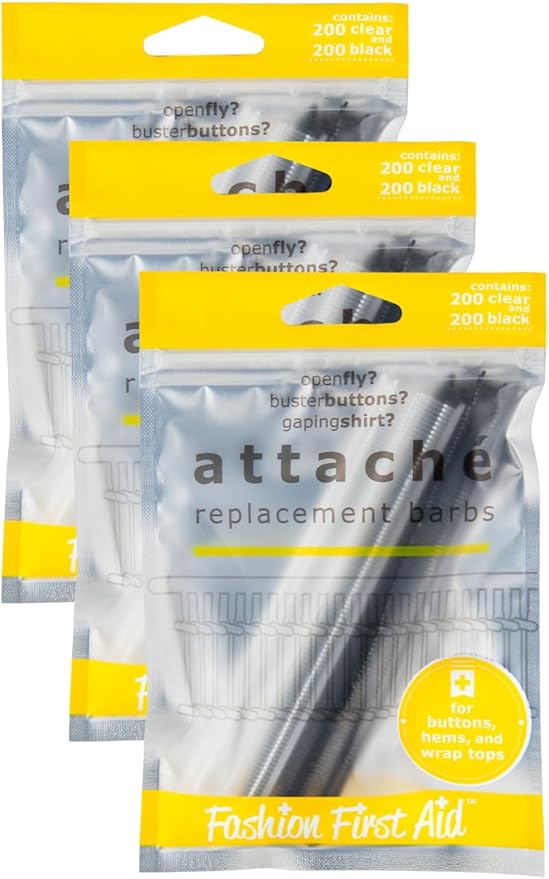Attaché 2.0: Instant Button Attacher, with 200 Clear & Black Fasteners, no sew Mini Sewing Machine for Quick Clothing Fixes Costumes Crafts