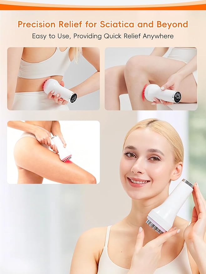 DiDEER Sciatica Pain Relief Devices, Deep Tissue Massager with Multi-Mode Technology,Heat & Light, Targeted Relief for Sciatic Nerve & Lower Back Pain