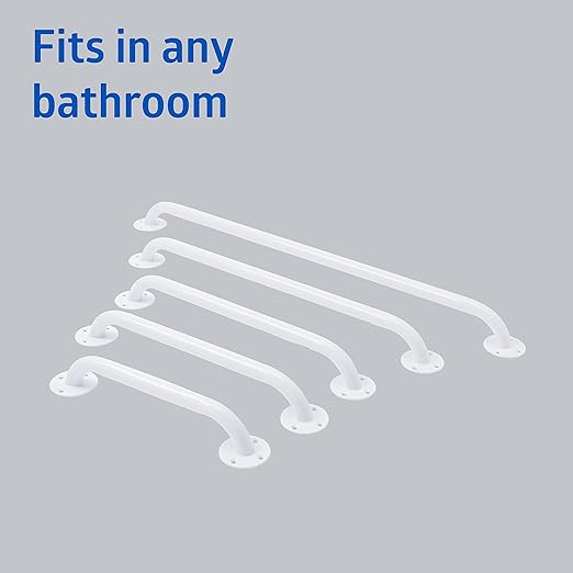 Medline Knurled Chrome 32” Grab Bar for Shower & Bathtub, Independence & Ease of Movement — For Elderly, Handicapped or Seniors, 300 lb. Capacity, 1 Bar