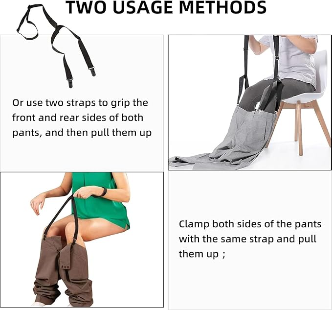 2PCS Assistive Devices for Disabled, Clip and Pull Dressing Aids Pants Wearing Assist Tool Device, Dressing Aid for Pants, Wearing Assist Tool for for Disabled Pregnant Injuries Pants Helper