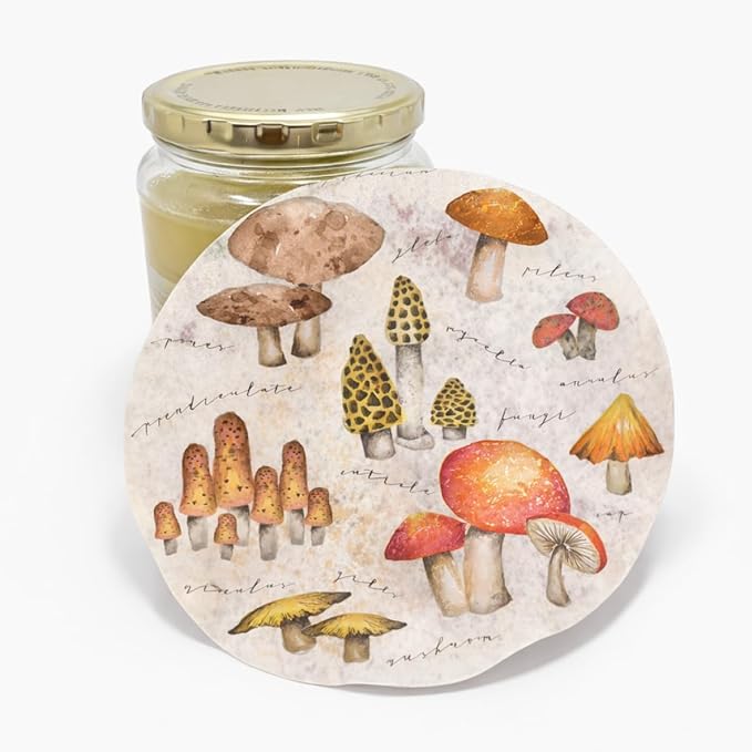 Andreas Silicone Jar Opener, Mystical Mushroom – 6.25" Non-Slip Lid Gripper & Garlic Peeler, Food and Dishwasher Safe, Multi-Use, Durable Silicone & Fabric, Made in the USA, JO-GGMM