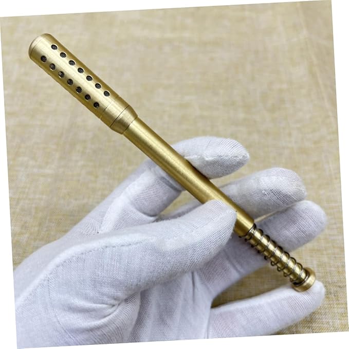 FOMIYES Handheld Moxibustion Tool for Home Use Lightweight Brass Stick Holder for Body Face and Eye Portable Heating Device for Seniors and Wellness Enthusiasts