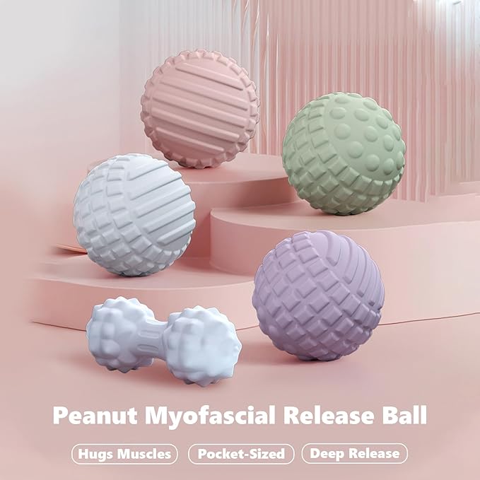 Muscle Recovery Ball - High-Density [TPE] Foam Roller for Myofascial Release, Relieves Foot/Back Pain - Yoga & Fitness Massage Tool