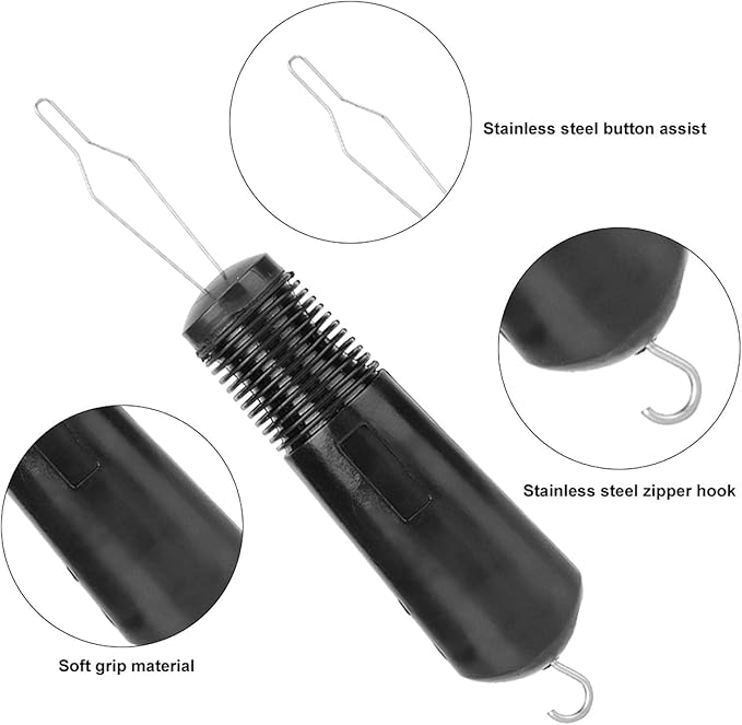 Button Hook for Seniors, Wedding Dress Button Hook and Zipper Pull Button Hook Tool, Button Hole Helper Tool One Handed Gadgets Adaptive Equipment