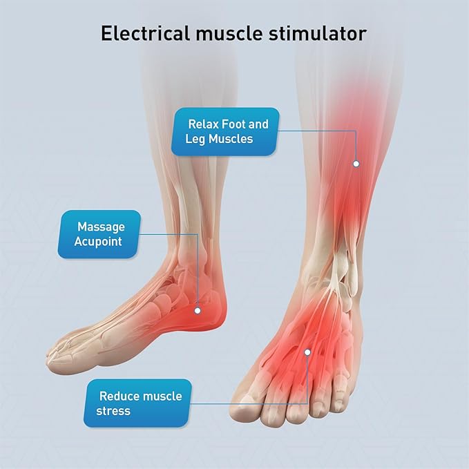Phixnozar TENS & PMS,Transcutaneous Electronic Nerve Stimulator, EMS Foot Massage for Muscle Relaxation, LCD Display Screen