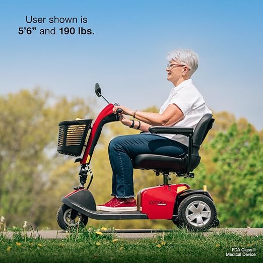 Rascal Conquest 3-Wheel Heavy-Duty Outdoor Mobility Scooter, Long-Range Battery-Powered Electric Travel, 350lb Capacity, Battery Included