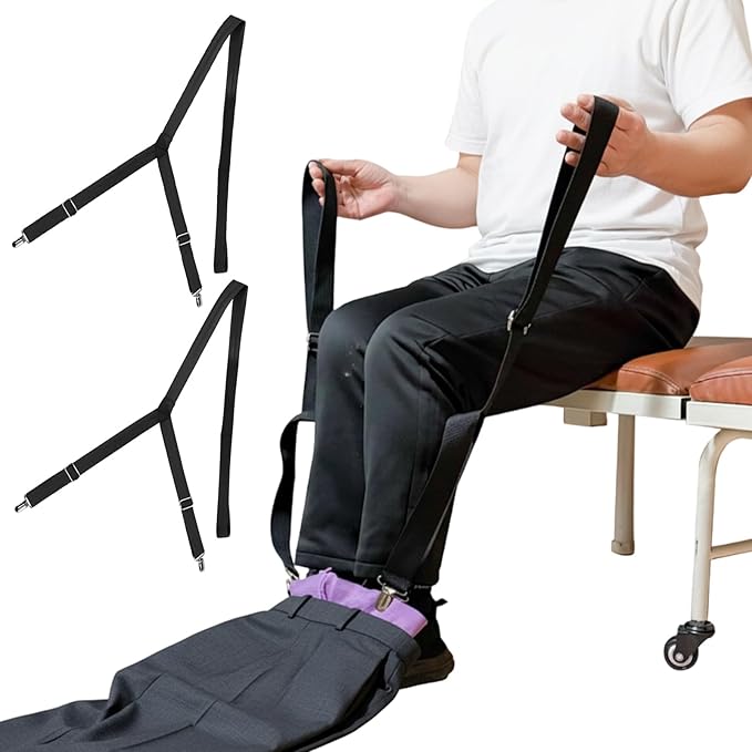 2 Pack Dressing Stick for Elderly, Dressing Aid for Pants,Reacher Grabber with Premium Polypropylene Fabric, Assistive Device for Seniors and Disabled