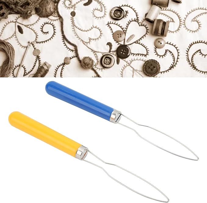2Pcs Button Hooks, Button Assist Device Button Helper Tool Clothing Buttoning Aids for Elderly and Disabled Person