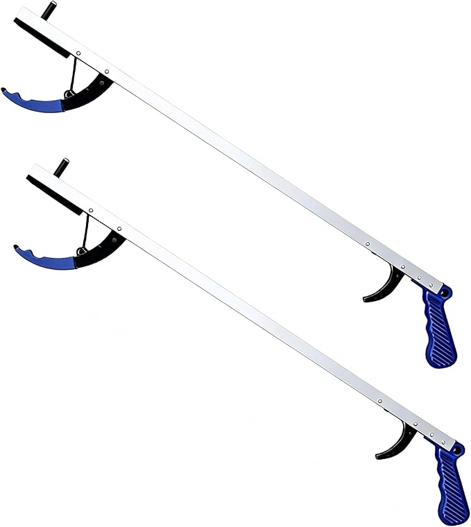 Blue Jay 32" Grabber Reacher Tool for Seniors 2-Pack, Picker Upper Grabber with Magnetic Tip, Long Reach Pickup Tool for Elderly, Handicap & Recovery