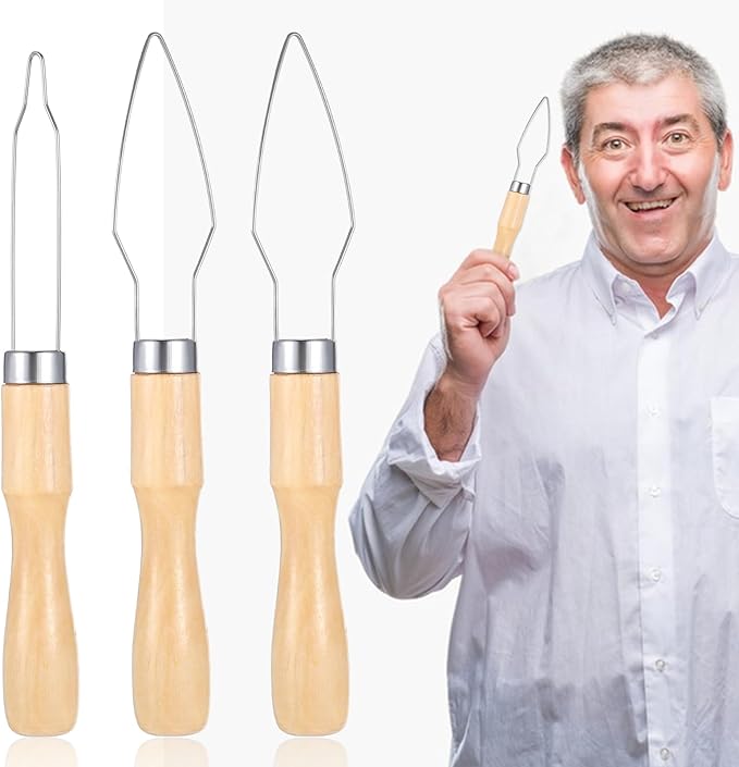 3 Pack Button Hook Assist Device, Dresses Assist Tool for Seniors Wedding Dress Button Hook Tool with Easy-Grip Wooden Handle Buttons for Shirts, Coats, One Hand Dressing Aids for Limited Dexterity