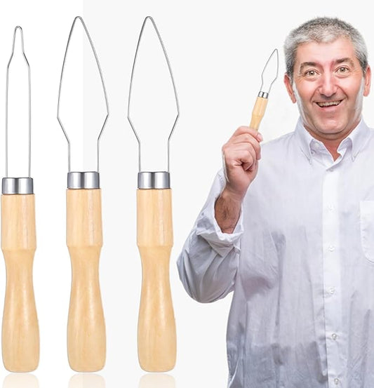 3 Pack Button Hook Assist Device, Dresses Assist Tool for Seniors Wedding Dress Button Hook Tool with Easy-Grip Wooden Handle Buttons for Shirts, Coats, One Hand Dressing Aids for Limited Dexterity