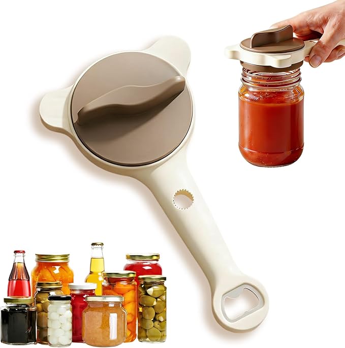 Jar Opener for Seniors,4-in-1 Adjustable Multi-Function Bottle Opener,Suitable for Sauce Jars,Bottles and All Types of Canned Foods