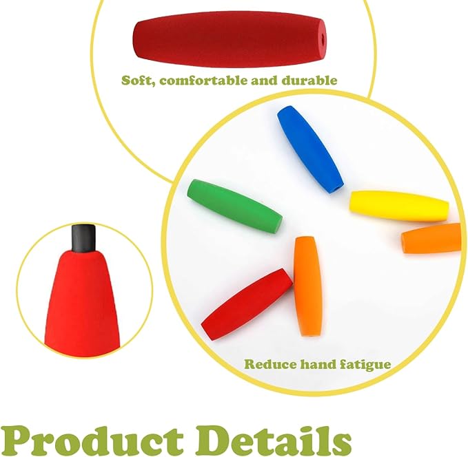5 Pack Foam Grip Tubing Adaptive Utensils Grip Tubing Arthritic Hands Gadgets Grips for Elderly, Disabled, Arthritis, Parkinson (Color Mixing)