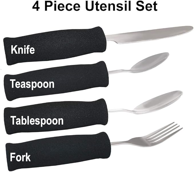 Rehabilitation Advantage Lightweight Utensil Set with Soft Foam Handles