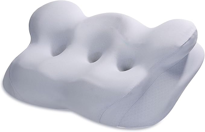 Cervical Neck Pillow, Memory Foam Pillow for Neck Pain Relief, Ergonomic Contour Cooling Pillow for Side Sleeper Pillow Adults & Stomach Sleepers Neck Shoulder Pillow (Light-Blue, 24" L x 14" W)