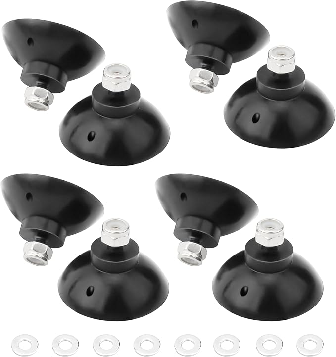 Reacher Replacement Gripper Cups Compatible with Arcmate, Outdoor Heavy Duty Reacher Grabber Tips for EZ Reacher Repair, Rubber Cups with Locknuts for Arcmate Grabber Tool, 4 Pairs(8 Cups)
