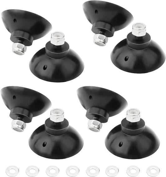 Reacher Replacement Gripper Cups Compatible with Arcmate, Outdoor Heavy Duty Reacher Grabber Tips for EZ Reacher Repair, Rubber Cups with Locknuts for Arcmate Grabber Tool, 4 Pairs(8 Cups)