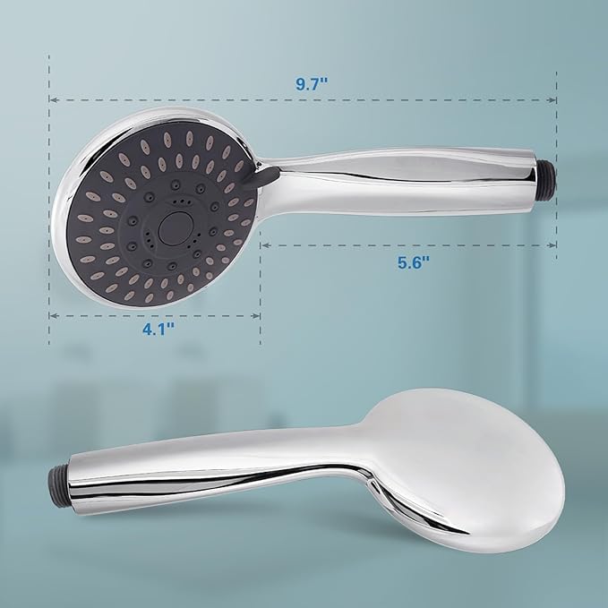 Briout Filtered Shower Head with Handheld, High Pressure 5 Spray Mode Showerhead with Hose Bracket Filter for Hard Water