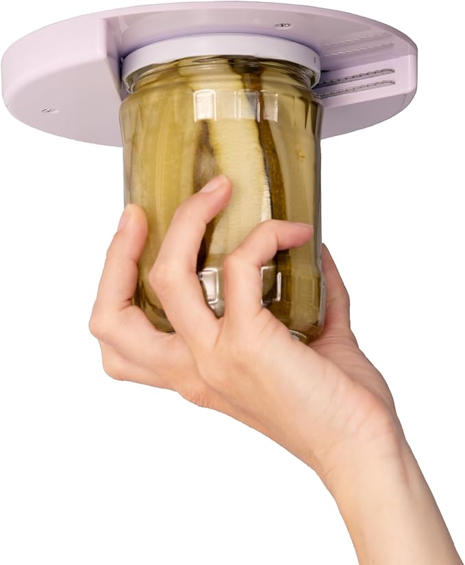 POPDATJAR Under Cabinet Jar Opener - Stainless Steel Lid Opener For Seniors With Arthritis & Weak Hands - Ideal for Any Size Lid - Easy, One-Handed Kitchen Gadgets & Elderly Must Haves