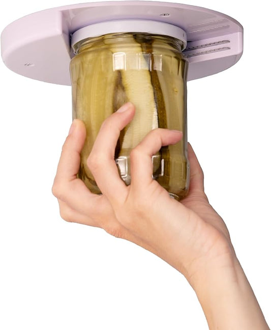 POPDATJAR Under Cabinet Jar Opener - Stainless Steel Lid Opener For Seniors With Arthritis & Weak Hands - Ideal for Any Size Lid - Easy, One-Handed Kitchen Gadgets & Elderly Must Haves