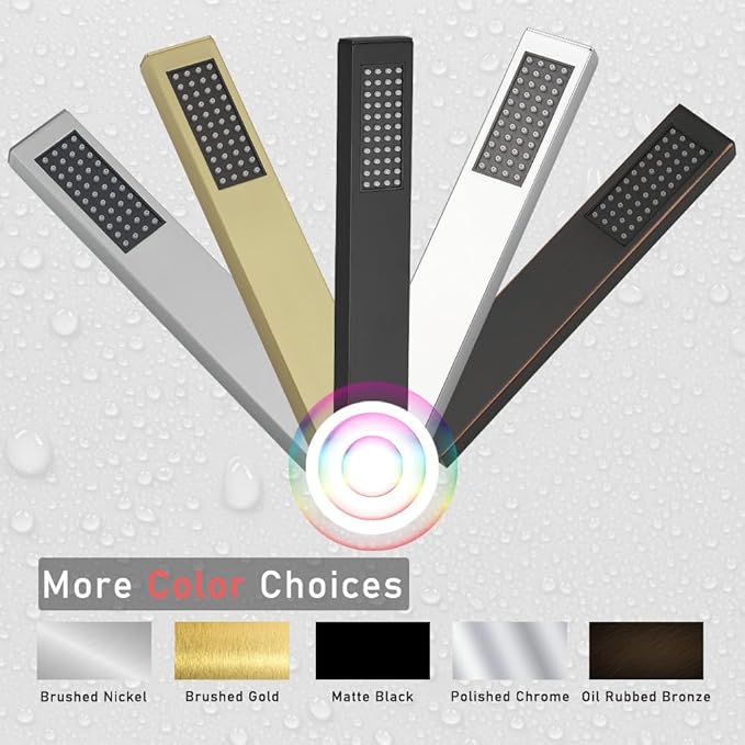 Hand Shower Wand Handheld Shower Spray High Pressure Single Function Luxury Hand Showerhead Brushed Nickel
