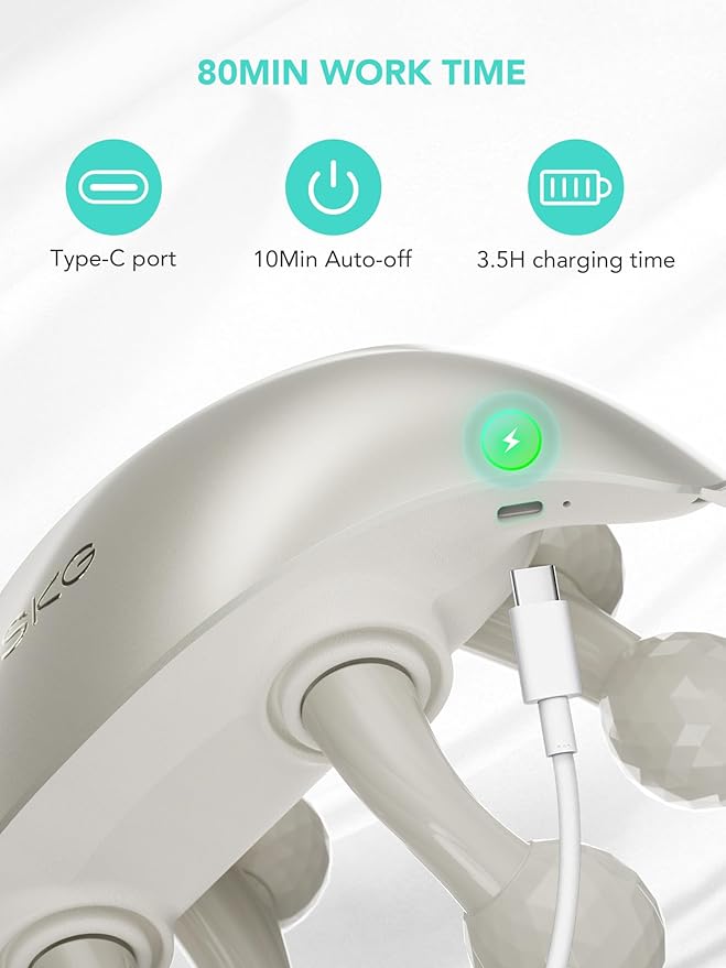 SKG H7 Ultra FSA Eligible Cordless Neck Massager for Pain Relief Deep Tissue, Shiatsu Shoulder Massager with Heat, Massage Tools for Trapezius, Lymphatic Drainage, Relaxation Therapy, HSA Items