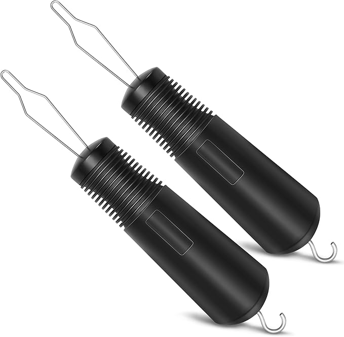NINEMAX Button Hook Assist Tool with Zipper Pull for Seniors, One Hand Button Fastener Puller Helper for Shirt Wedding Dress, Dressing Aid for Elderly, Arthritis, Parkinson's (2 Pack)