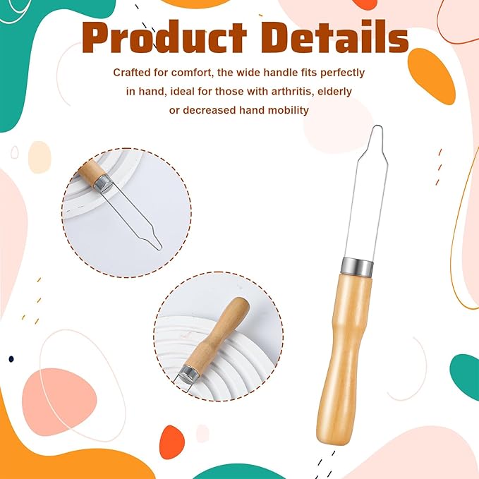 4 Pack Button Assist Device Helper Tool, Easy One Handed Button Hook One Handed with Easy-Grip Wooden for Clothing Shirts Wedding Dresses Pant Elderly Seniors Limited Dexterity
