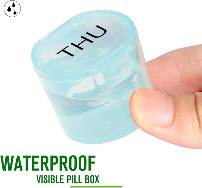 NatureTouch Weekly Pill Organizer, BPA Free Medicine Organizer Rainbow 9 Day Pill Box, Daily Portable Pill Conatainer for Pills/Vitamin/Fish Oil/Supplements [Lastest Version],Blue