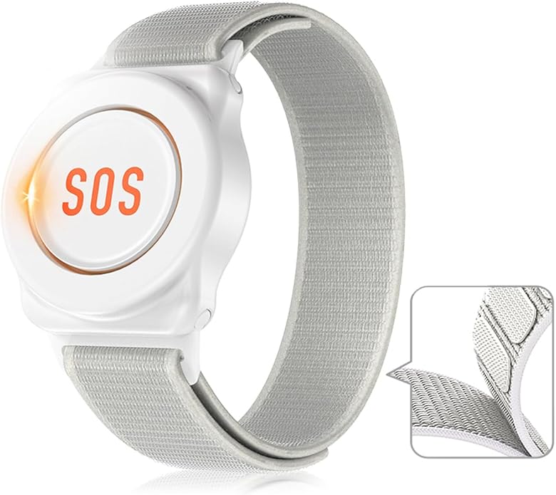 CallToU Wrist Call Buttons for Caregiver Wireless Pager Portable Alarms for Elderly Hook and Loop Nylon Strap Quick Release for Nursing Home Seniors Patients Emergency（Requires Use with a Receiver）